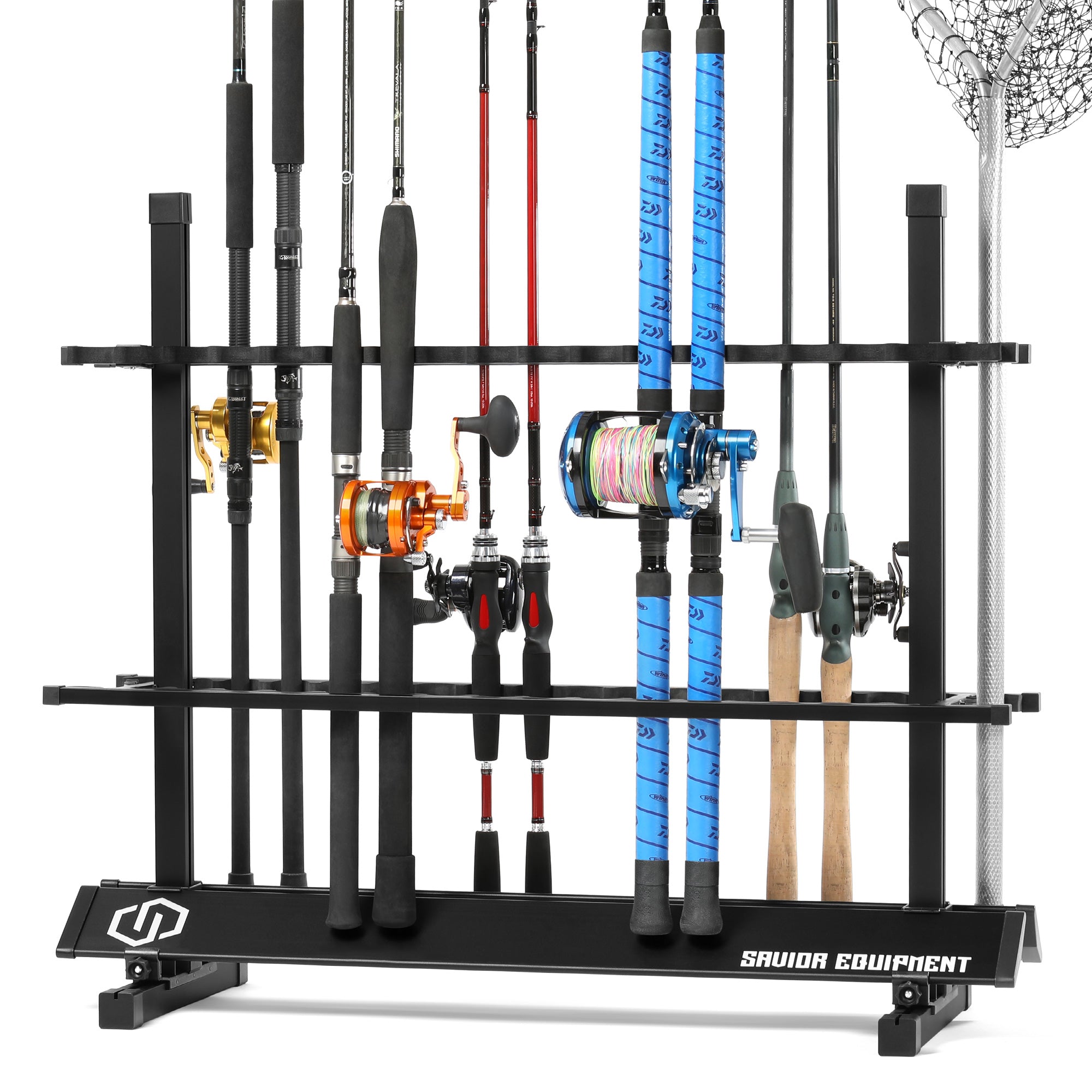 Fishing Rod Holder Rack Pole Storage Stand Aluminum Fishing Rods