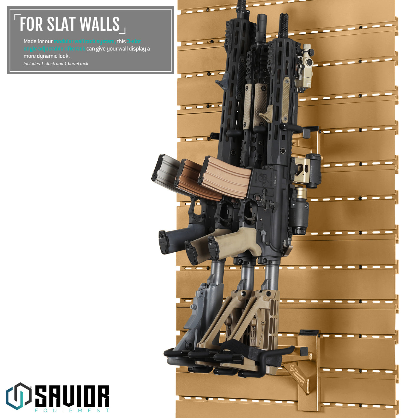 Wall Rack System - Angle Adjustable Rifle Wall Rack