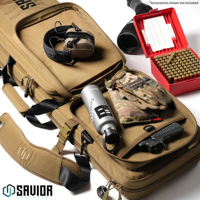 Finishing Touches - This bag isn't complete without space for your tripods. Don't use tripods? Toss in your shooting bags or attach on some MOLLE pouches. There's capacity for it all. Lock & accessories shown not included.