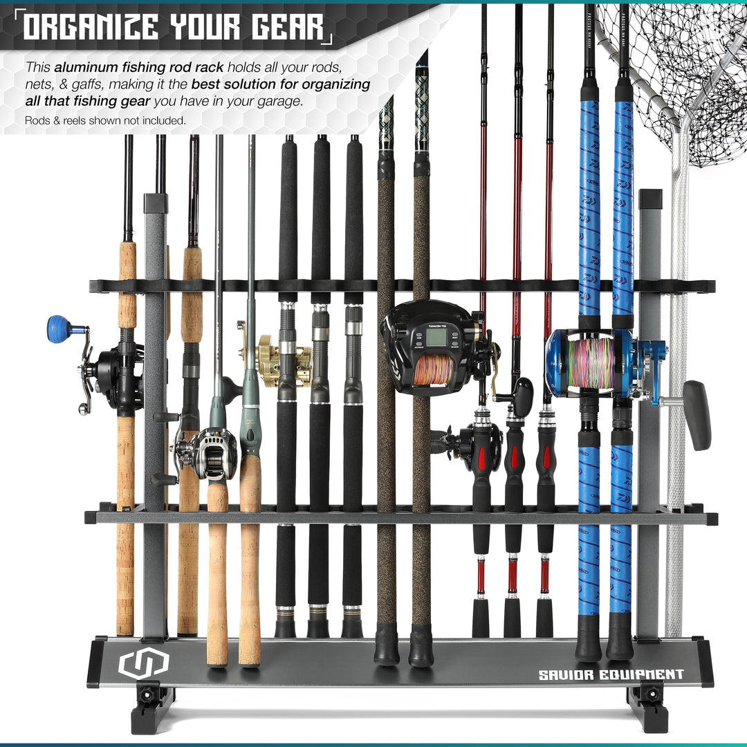 Aluminum Fishing Rod Rack - 24/36/48 Slots – Savior Equipment